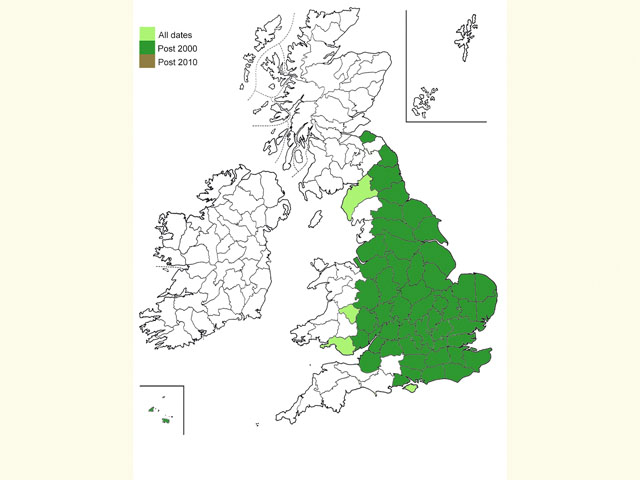  Distribution map Copyright Martin Evans 