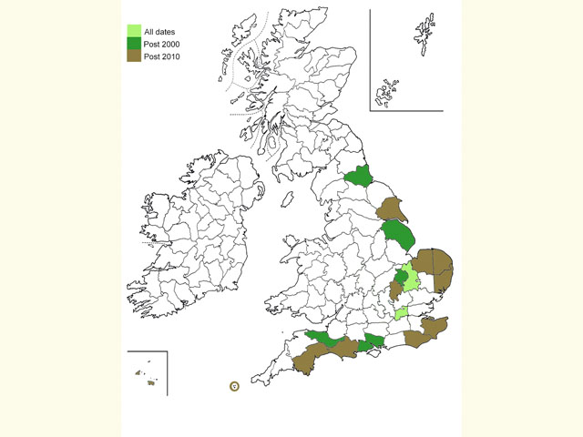  Distribution map Copyright Martin Evans 