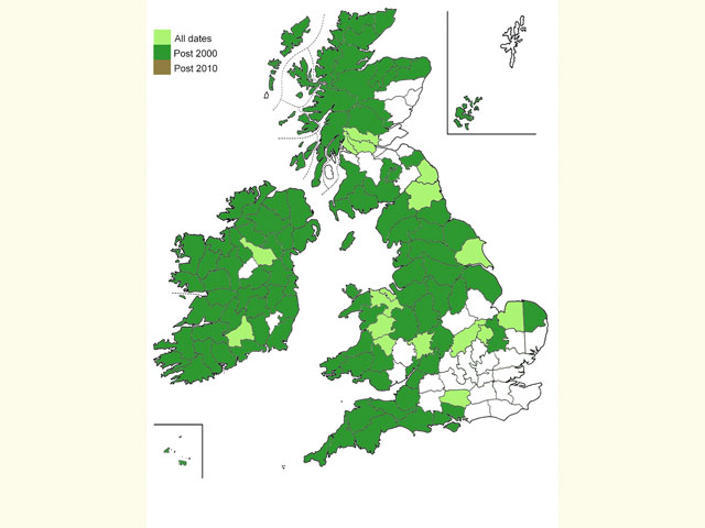  Distribution map Copyright Martin Evans 