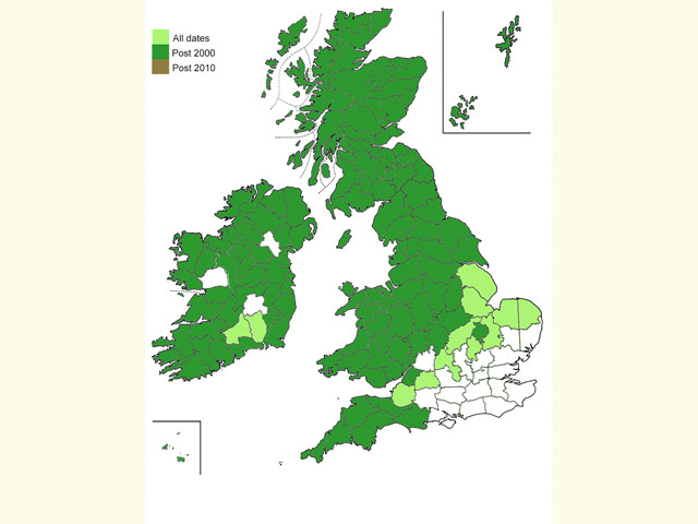  Distribution map Copyright Martin Evans 