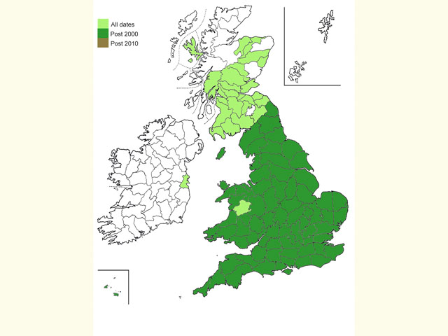  Distribution map Copyright Martin Evans 