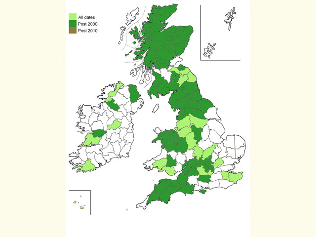  Distribution map Copyright Martin Evans 