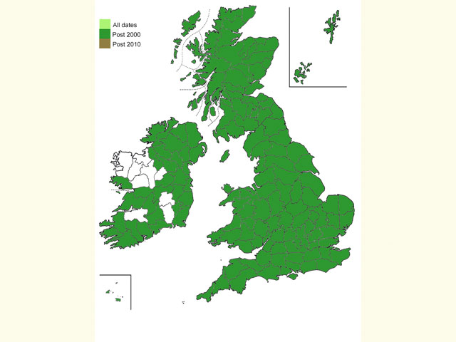  Distribution map Copyright Martin Evans 