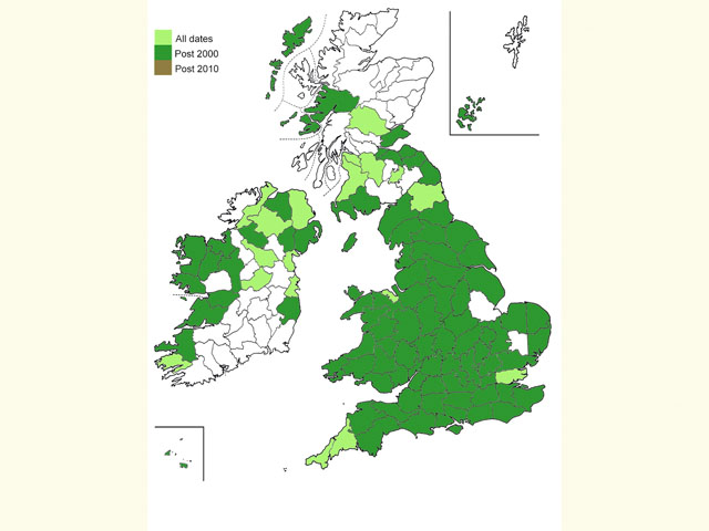  Distribution map Copyright Martin Evans 