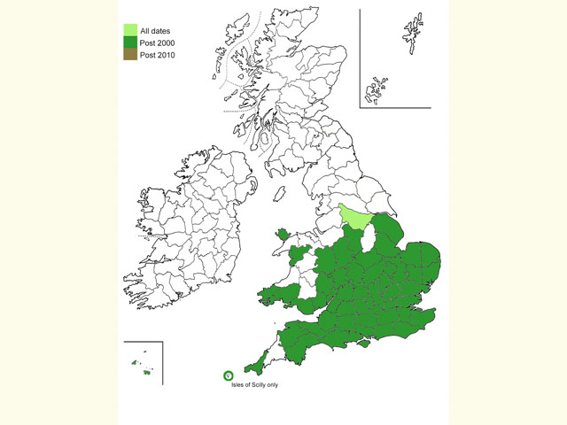  Distribution map Copyright Martin Evans 