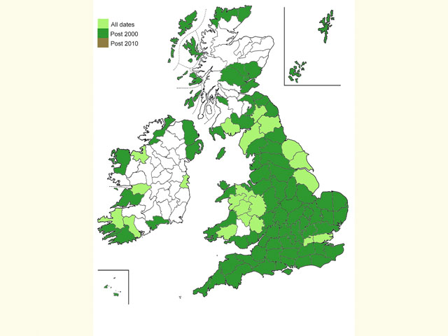  Distribution map Copyright Martin Evans 