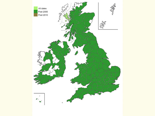  Distribution map Copyright Martin Evans 