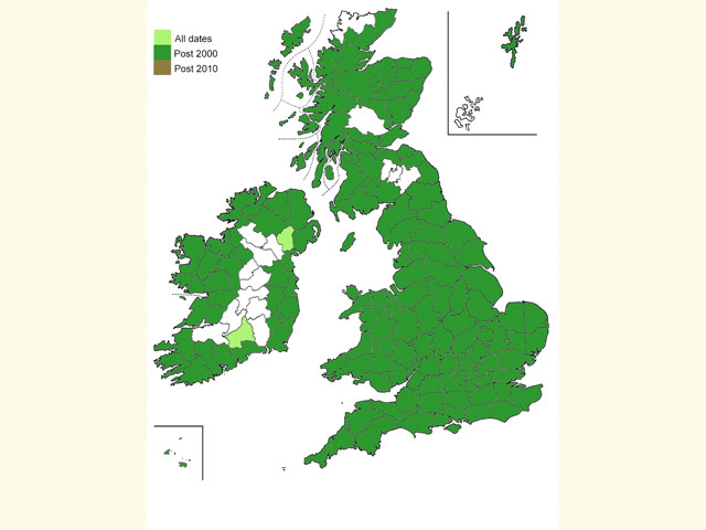  Distribution map Copyright Martin Evans 