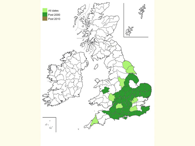  Distribution map Copyright Martin Evans 