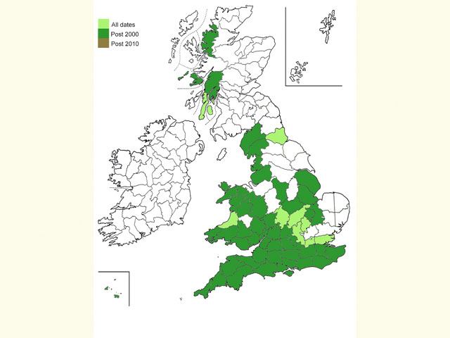  Distribution map Copyright Martin Evans 