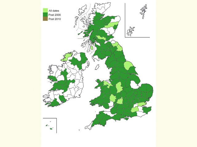  Distribution map Copyright Martin Evans 