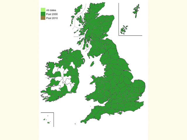  Distribution map Copyright Martin Evans 