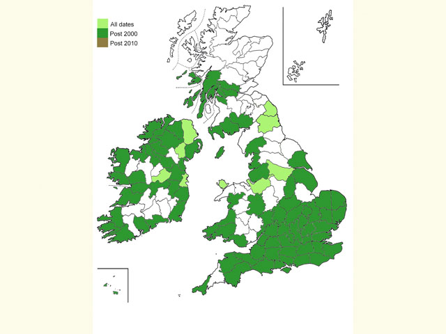  Distribution map Copyright Martin Evans 