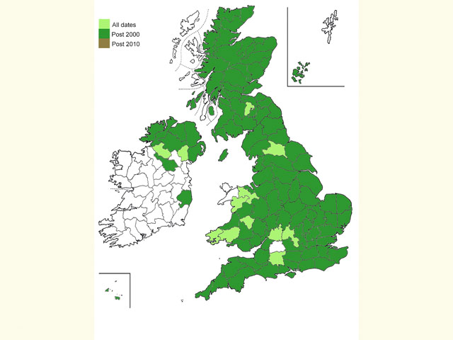  Distribution map Copyright Martin Evans 