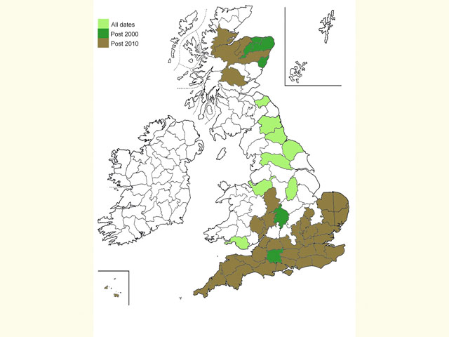  Distribution map Copyright Martin Evans 