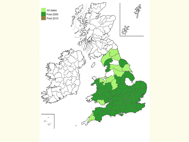  Distribution map Copyright Martin Evans 