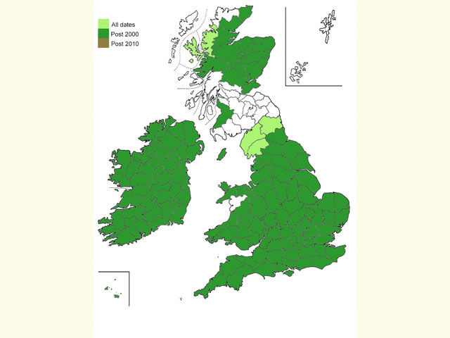  Distribution map Copyright Martin Evans 