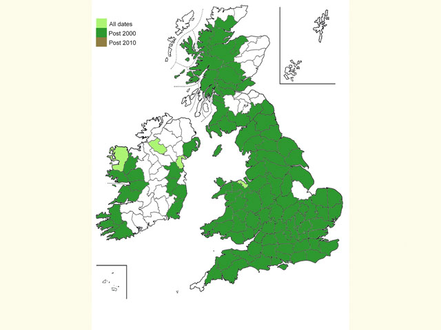  Distribution map Copyright Martin Evans 