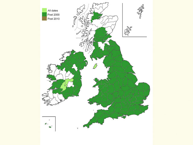  Distribution map Copyright Martin Evans 