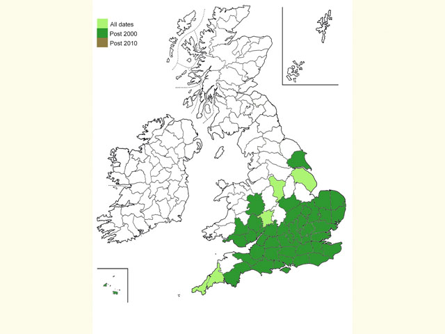  Distribution map Copyright Martin Evans 