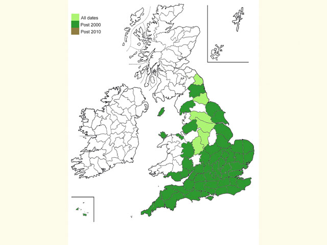  Distribution map Copyright Martin Evans 