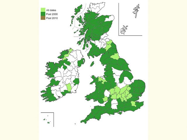  Distribution map Copyright Martin Evans 