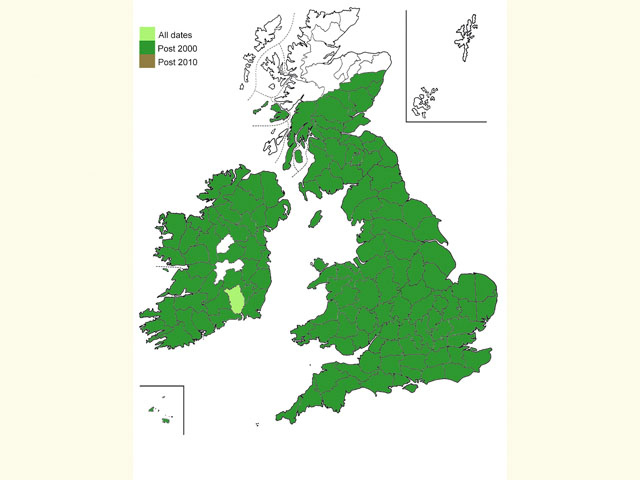  Distribution map Copyright Martin Evans 