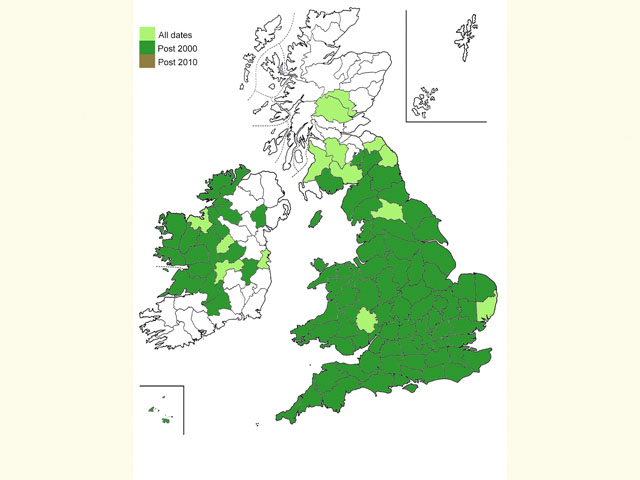  Distribution map Copyright Martin Evans 