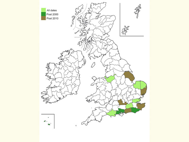  Distribution map Copyright Martin Evans 