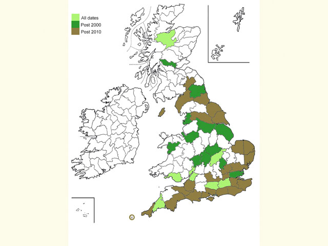  Distribution map Copyright Martin Evans 