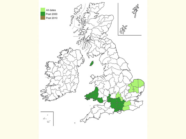  Distribution map Copyright Martin Evans 