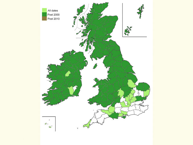  Distribution map Copyright Martin Evans 