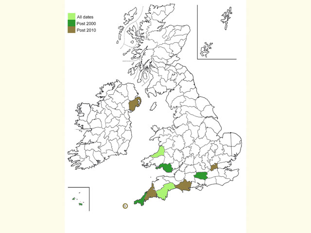  Distribution map Copyright Martin Evans 