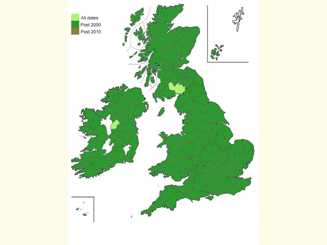  Distribution map Copyright Martin Evans 