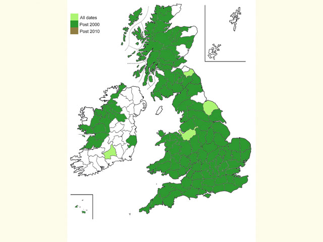  Distribution map Copyright Martin Evans 