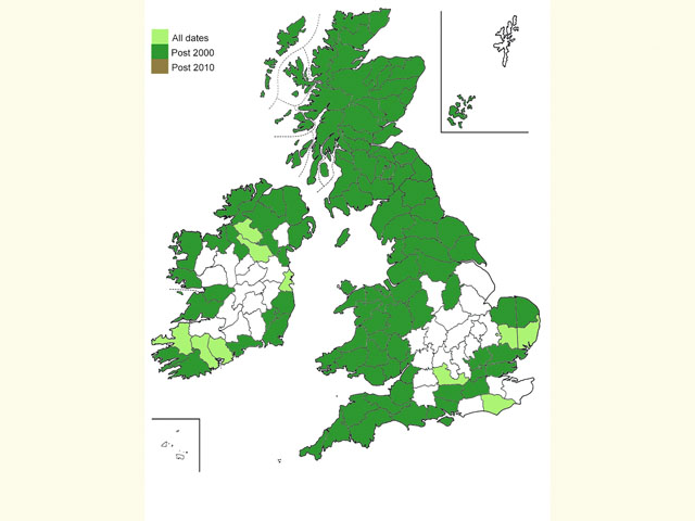  Distribution map Copyright Martin Evans 