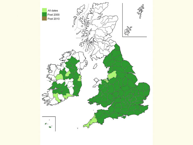  Distribution map Copyright Martin Evans 