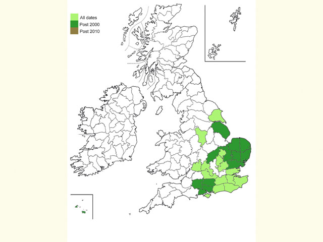  Distribution map Copyright Martin Evans 