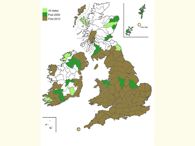  Distribution map Copyright Martin Evans 