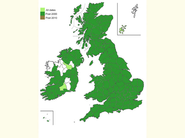  Distribution map Copyright Martin Evans 