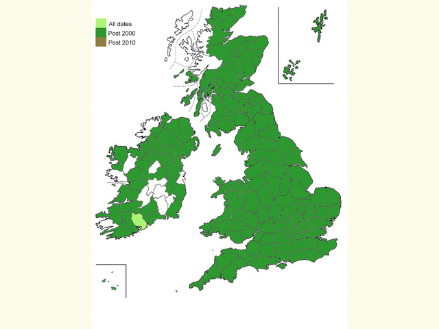  Distribution map Copyright Martin Evans 