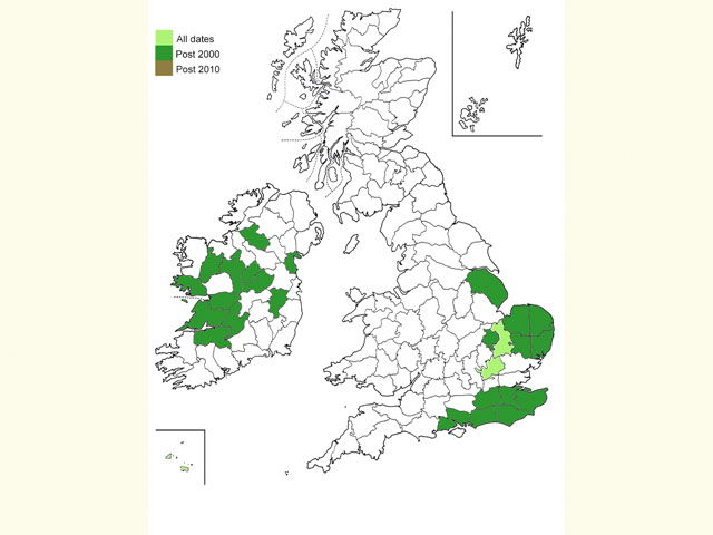  Distribution map Copyright Martin Evans 