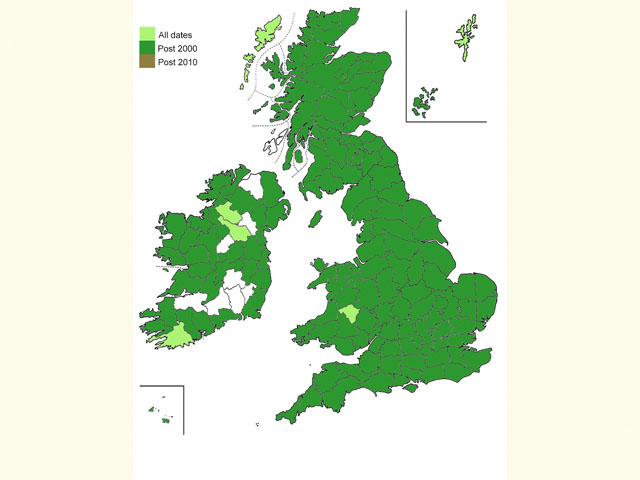  Distribution map Copyright Martin Evans 