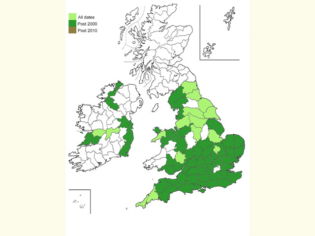  Distribution map Copyright Martin Evans 