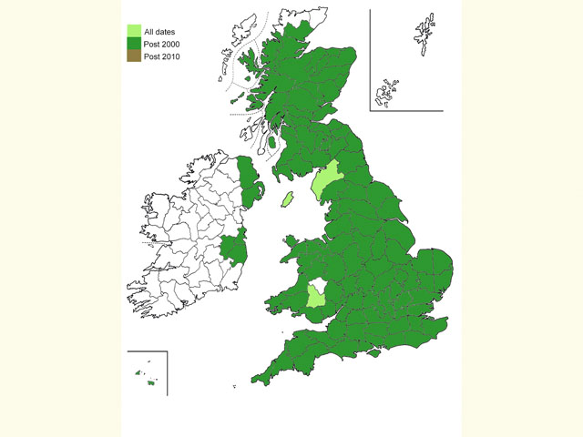  Distribution map Copyright Martin Evans 