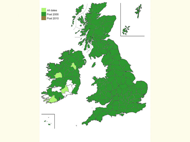  Distribution map Copyright Martin Evans 