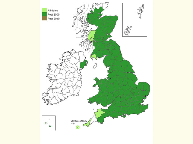  Distribution map Copyright Martin Evans 