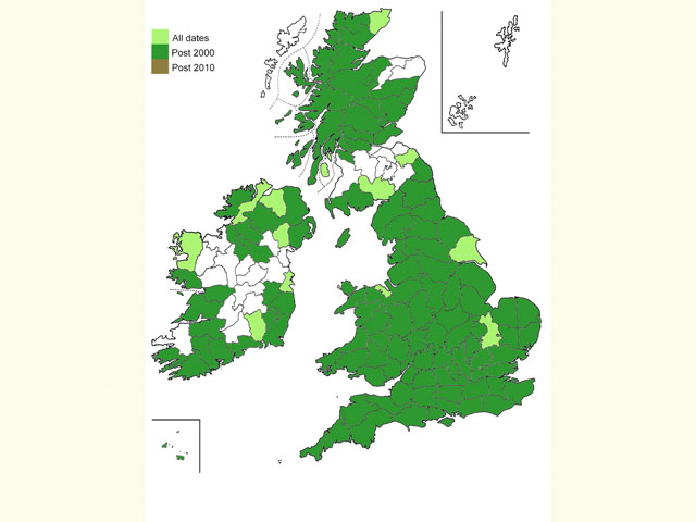  Distribution map Copyright Martin Evans 