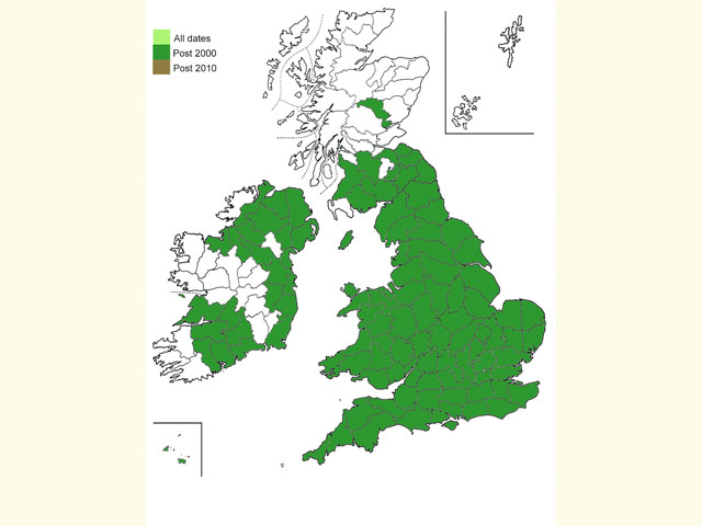  Distribution map Copyright Martin Evans 