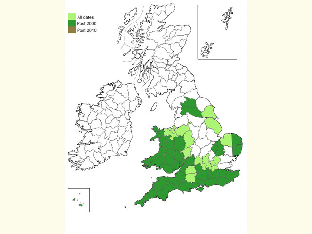  Distribution map Copyright Martin Evans 